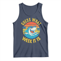 Funny Shark Lover Week Tank Top Guess What Week It Is Ocean Wildlife Retro Sunset - Wonder Print Shop