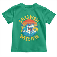 Funny Shark Lover Week Toddler T Shirt Guess What Week It Is Ocean Wildlife Retro Sunset - Wonder Print Shop