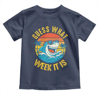 Funny Shark Lover Week Toddler T Shirt Guess What Week It Is Ocean Wildlife Retro Sunset - Wonder Print Shop