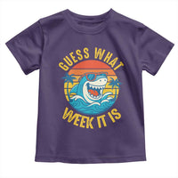 Funny Shark Lover Week Toddler T Shirt Guess What Week It Is Ocean Wildlife Retro Sunset - Wonder Print Shop