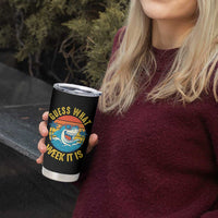 Funny Shark Lover Week Tumbler Cup Guess What Week It Is Ocean Wildlife Retro Sunset - Wonder Print Shop