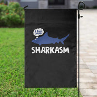 Funny Shark Sarcasm Garden Flag Shark Sharkasm Marine Biology Vintage - Wonder Print Shop