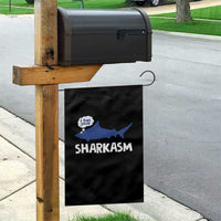 Funny Shark Sarcasm Garden Flag Shark Sharkasm Marine Biology Vintage - Wonder Print Shop