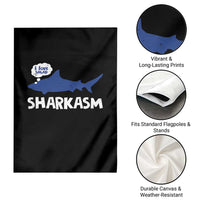 Funny Shark Sarcasm Garden Flag Shark Sharkasm Marine Biology Vintage - Wonder Print Shop
