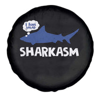 Funny Shark Sarcasm Spare Tire Cover Shark Sharkasm Marine Biology Vintage - Wonder Print Shop