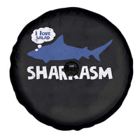 Funny Shark Sarcasm Spare Tire Cover Shark Sharkasm Marine Biology Vintage - Wonder Print Shop