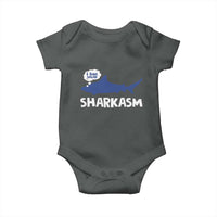 Funny Shark Sarcasm Baby Onesie Shark Sharkasm Marine Biology Vintage - Wonder Print Shop
