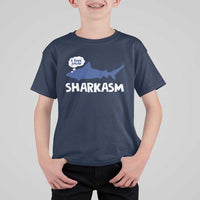 Funny Shark Sarcasm T Shirt For Kid Shark Sharkasm Marine Biology Vintage - Wonder Print Shop