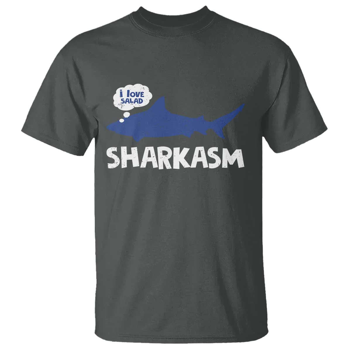 Funny Shark Sarcasm T Shirt Shark Sharkasm Marine Biology Vintage - Wonder Print Shop