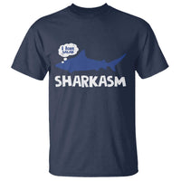 Funny Shark Sarcasm T Shirt Shark Sharkasm Marine Biology Vintage - Wonder Print Shop