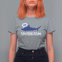 Funny Shark Sarcasm T Shirt For Women Shark Sharkasm Marine Biology Vintage - Wonder Print Shop