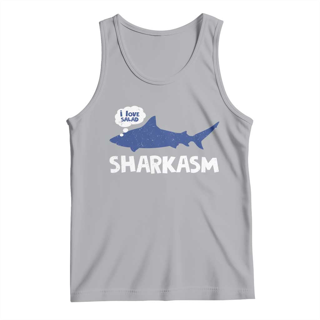 Funny Shark Sarcasm Tank Top Shark Sharkasm Marine Biology Vintage - Wonder Print Shop