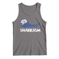 Funny Shark Sarcasm Tank Top Shark Sharkasm Marine Biology Vintage - Wonder Print Shop