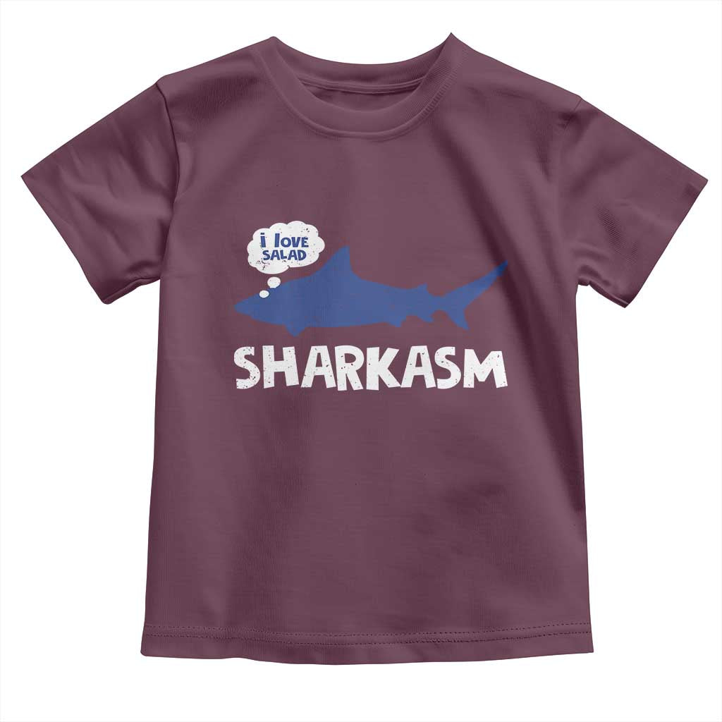 Funny Shark Sarcasm Toddler T Shirt Shark Sharkasm Marine Biology Vintage - Wonder Print Shop
