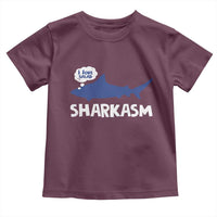 Funny Shark Sarcasm Toddler T Shirt Shark Sharkasm Marine Biology Vintage - Wonder Print Shop
