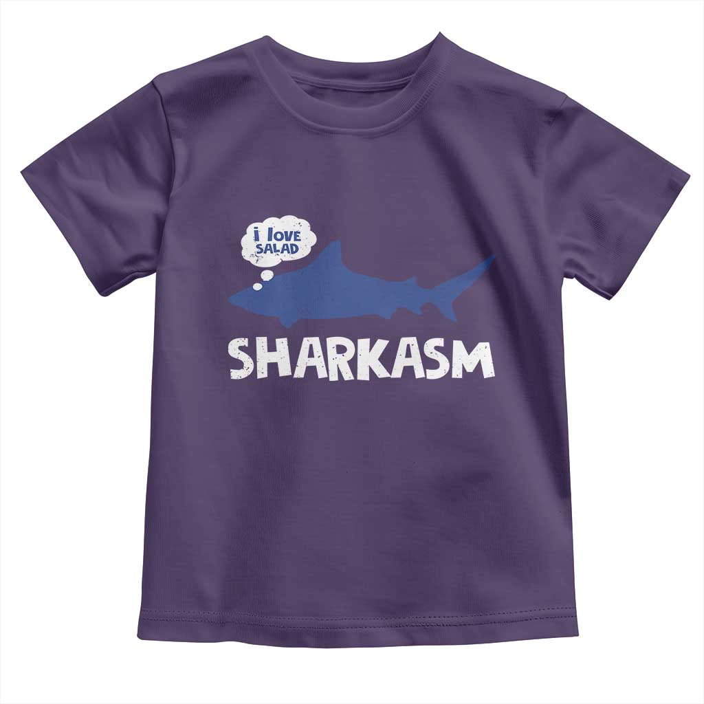 Funny Shark Sarcasm Toddler T Shirt Shark Sharkasm Marine Biology Vintage - Wonder Print Shop