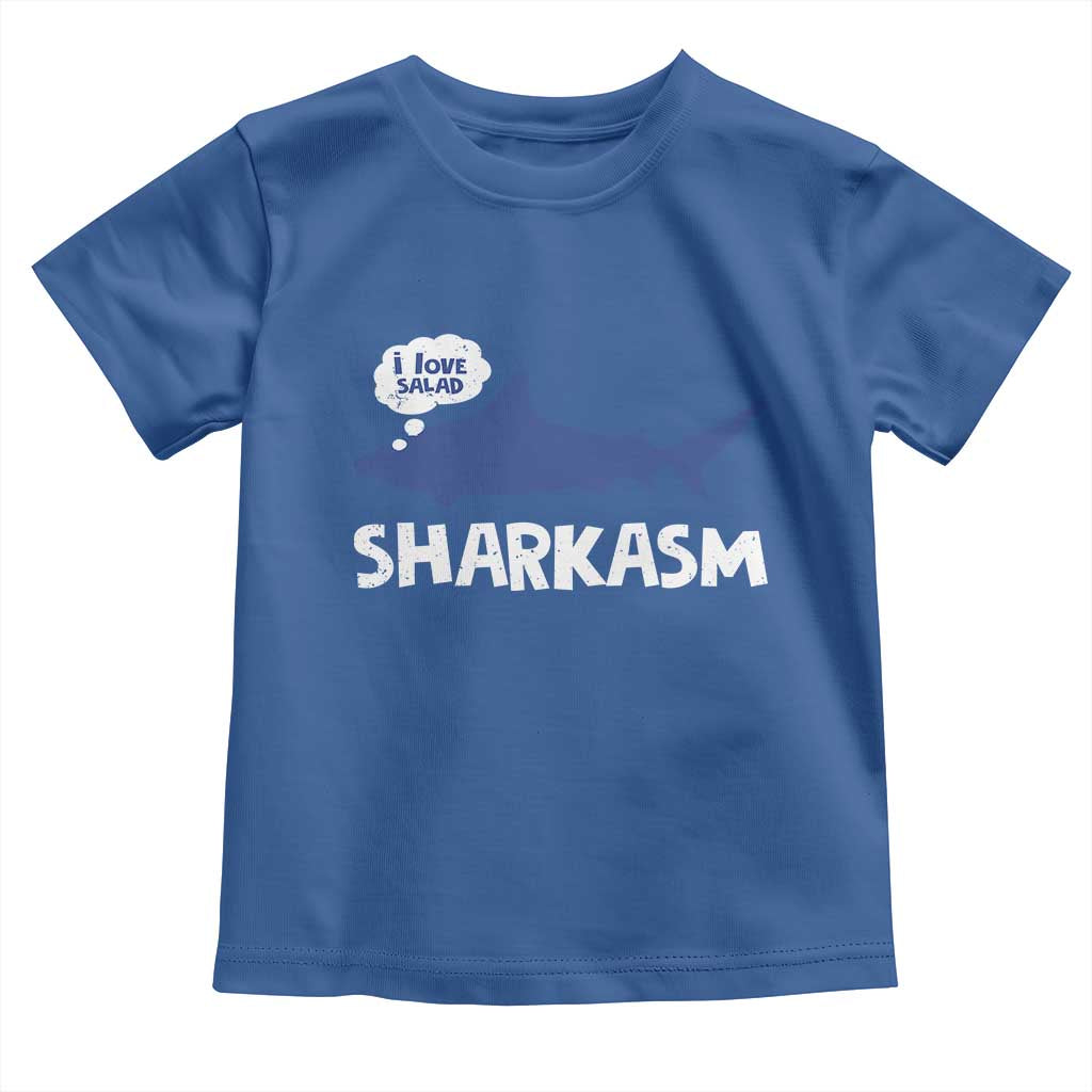 Funny Shark Sarcasm Toddler T Shirt Shark Sharkasm Marine Biology Vintage - Wonder Print Shop