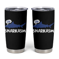Funny Shark Sarcasm Tumbler Cup Shark Sharkasm Marine Biology Vintage - Wonder Print Shop
