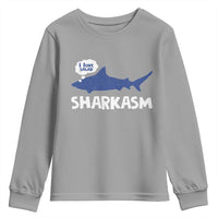 Funny Shark Sarcasm Youth Sweatshirt Shark Sharkasm Marine Biology Vintage - Wonder Print Shop