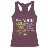 I Have ADHD Attention Deficit Hold up is Dat a Frog Racerback Tank Top Funny Neurodiversity Humor Frogs Lover Meme