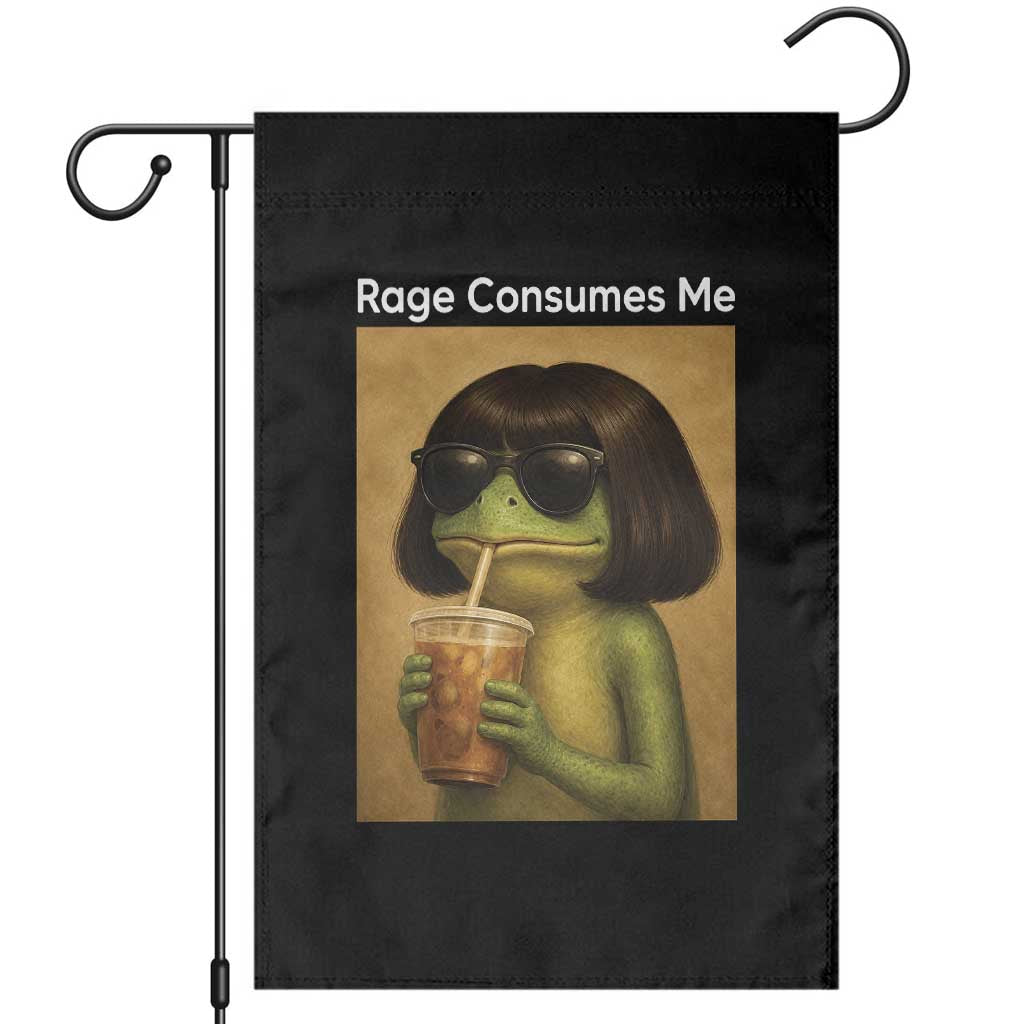 Funny Frog Bob Haircut Rage Consumes Me Garden Flag Renaissance Painting Meme