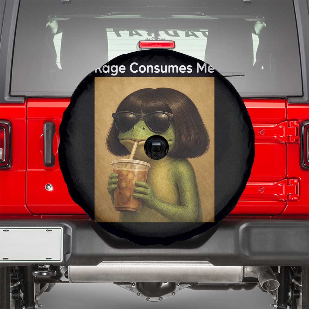 Funny Frog Bob Haircut Rage Consumes Me Spare Tire Cover Renaissance Painting Meme