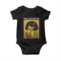 Funny Frog Bob Haircut Rage Consumes Me Baby Onesie Renaissance Painting Meme