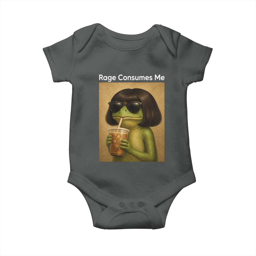 Funny Frog Bob Haircut Rage Consumes Me Baby Onesie Renaissance Painting Meme