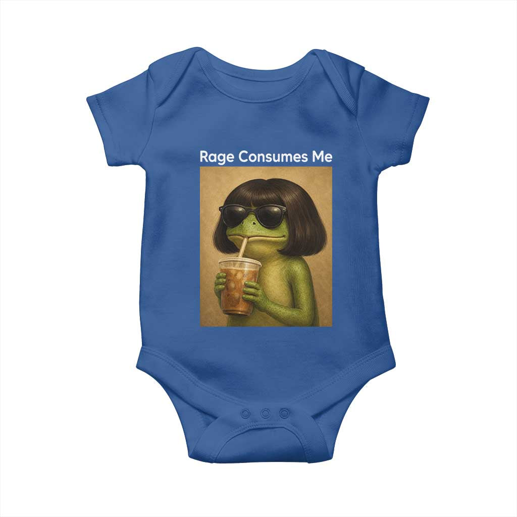 Funny Frog Bob Haircut Rage Consumes Me Baby Onesie Renaissance Painting Meme