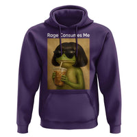 Funny Frog Bob Haircut Rage Consumes Me Hoodie Renaissance Painting Meme