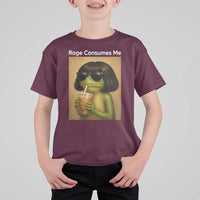 Funny Frog Bob Haircut Rage Consumes Me T Shirt For Kid Renaissance Painting Meme