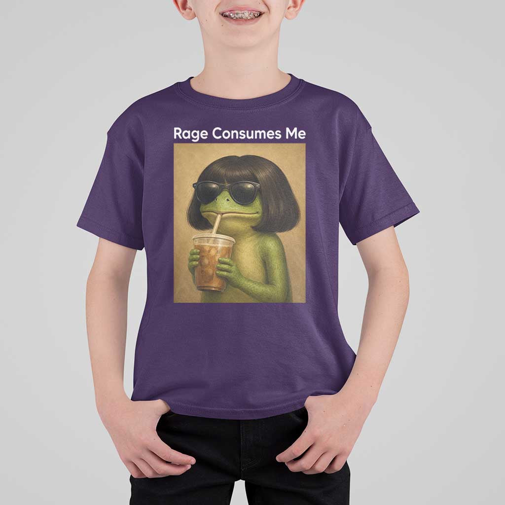 Funny Frog Bob Haircut Rage Consumes Me T Shirt For Kid Renaissance Painting Meme
