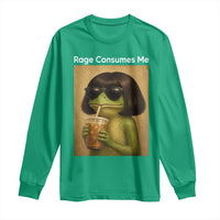 Funny Frog Bob Haircut Rage Consumes Me Long Sleeve Shirt Renaissance Painting Meme