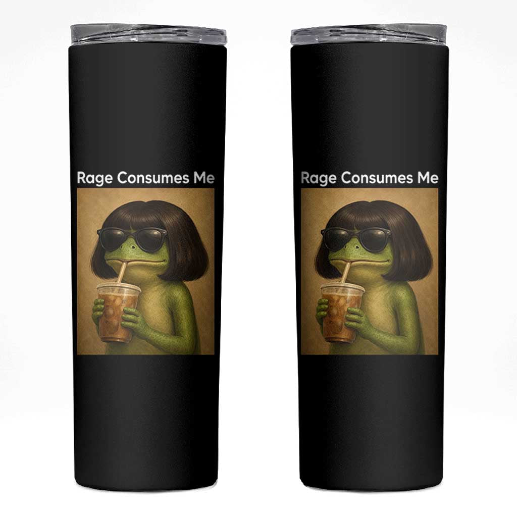 Funny Frog Bob Haircut Rage Consumes Me Skinny Tumbler Renaissance Painting Meme