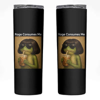 Funny Frog Bob Haircut Rage Consumes Me Skinny Tumbler Renaissance Painting Meme
