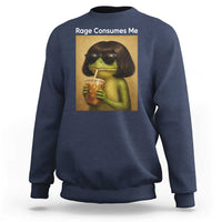 Funny Frog Bob Haircut Rage Consumes Me Sweatshirt Renaissance Painting Meme