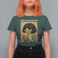 Funny Frog Bob Haircut Rage Consumes Me T Shirt For Women Renaissance Painting Meme