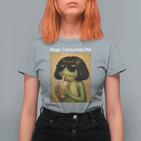 Funny Frog Bob Haircut Rage Consumes Me T Shirt For Women Renaissance Painting Meme