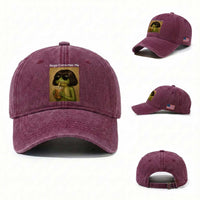 Funny Frog Bob Haircut Rage Consumes Me Washed Cotton Baseball Cap Renaissance Painting Meme