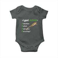I Got ADHD Attention Deficit Hold Up Is Dat A Frog Baby Onesie Neurodiversity Humor Weirdcore