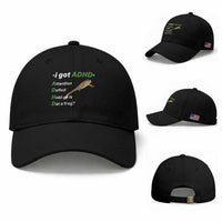 I Got ADHD Attention Deficit Hold Up Is Dat A Frog Baseball Cap Neurodiversity Humor Weirdcore