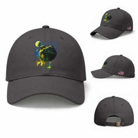 Cosmic Frog Howling At Moon Parody Graphic Baseball Cap Vintage 90s Retro Fantasy Meme