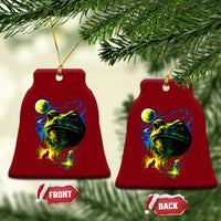 Cosmic Frog Howling At Moon Parody Graphic Ceramic Ornament Vintage 90s Retro Fantasy Meme