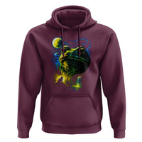 Cosmic Frog Howling At Moon Parody Graphic Hoodie Vintage 90s Retro Fantasy Meme