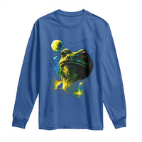 Cosmic Frog Howling At Moon Parody Graphic Long Sleeve Shirt Vintage 90s Retro Fantasy Meme