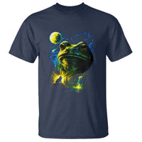 Cosmic Frog Howling At Moon Parody Graphic T Shirt Vintage 90s Retro Fantasy Meme