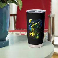 Cosmic Frog Howling At Moon Parody Graphic Tumbler Cup Vintage 90s Retro Fantasy Meme