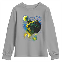 Cosmic Frog Howling At Moon Parody Graphic Youth Sweatshirt Vintage 90s Retro Fantasy Meme