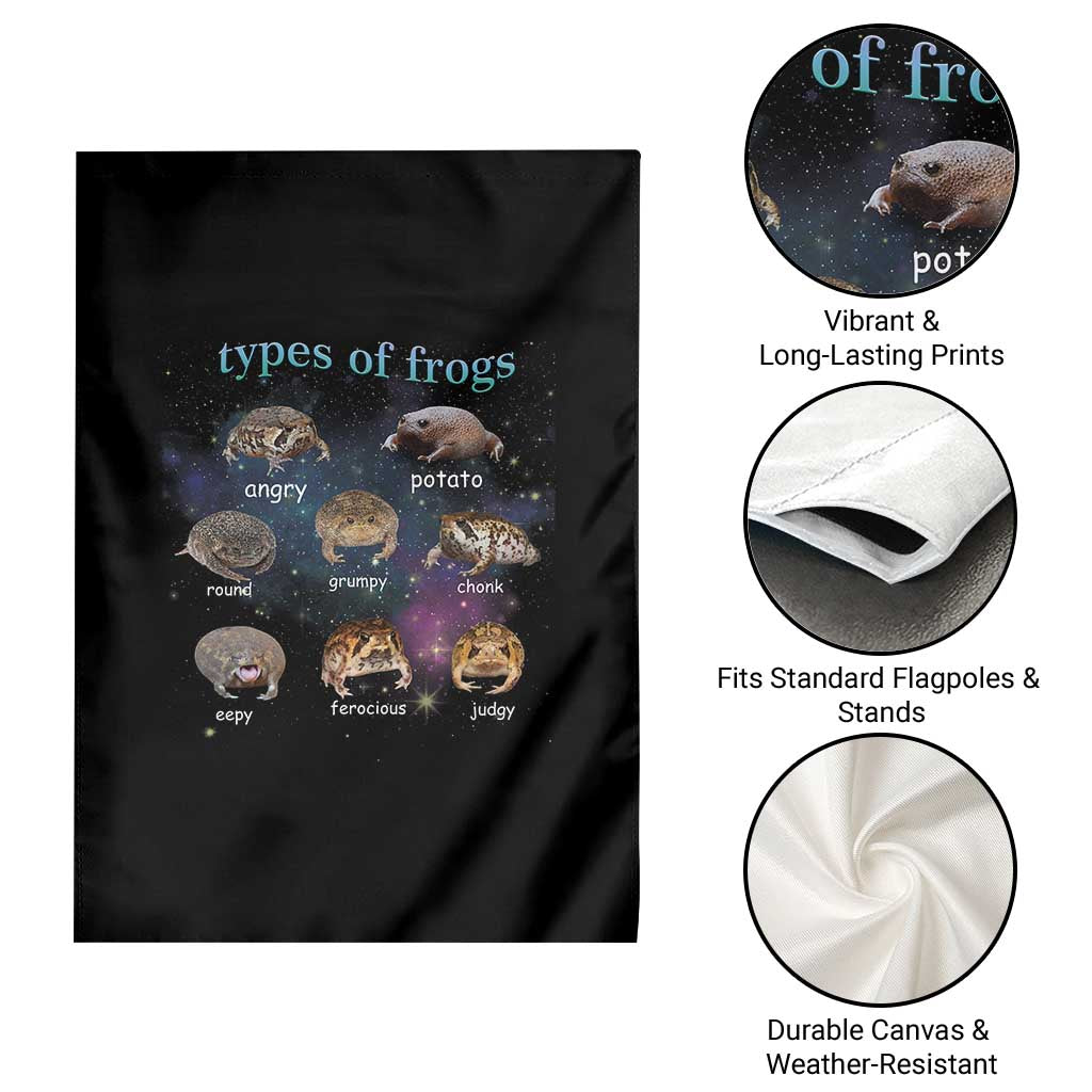 Types Of Frogs Funny Rain Frog Meme Chart Garden Flag Angry Grumpy Eepy Chonk Potato Round Judgy Ferocious
