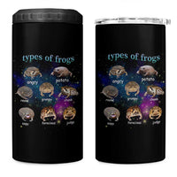 Types Of Frogs Funny Rain Frog Meme Chart 4 in 1 Can Cooler Tumbler Angry Grumpy Eepy Chonk Potato Round Judgy Ferocious